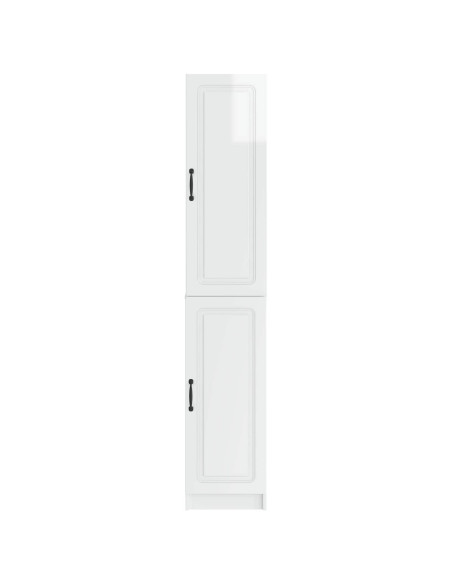 Set di armadi 2 pcs Bianco Lucido Legno ingegnerizzato