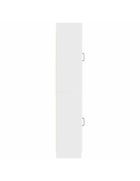 Set di armadi 2 pcs Bianco Lucido Legno ingegnerizzato