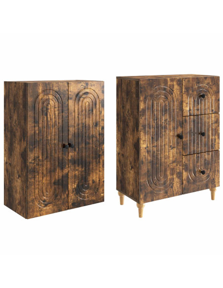 Set di armadi 2 pcs 66 x 34,5 x 90 cm Legno ingegnerizzato