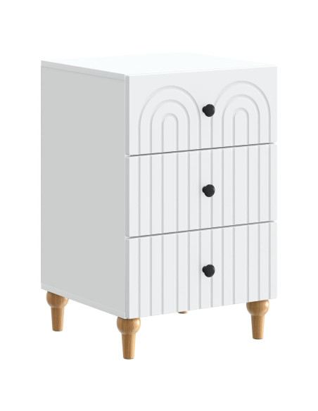 Armadio da Notte Bianco 43x 41 x 66,5 cm Legno ingegnerizzato