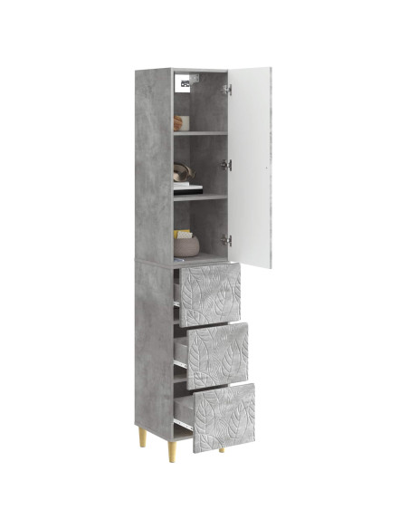 Set di armadi 2 pcs Grigio Cemento 33 x 34,5 x 90 cm