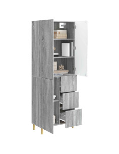 Set di armadi 2 pcs Sonoma grigio 66 x 34,5 x 90 cm 2