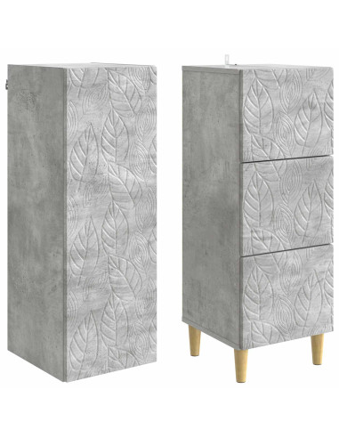 Set di armadi 2 pcs Grigio Cemento 33 x 34,5 x 90 cm