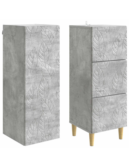 Set di armadi 2 pcs Grigio Cemento 33 x 34,5 x 90 cm