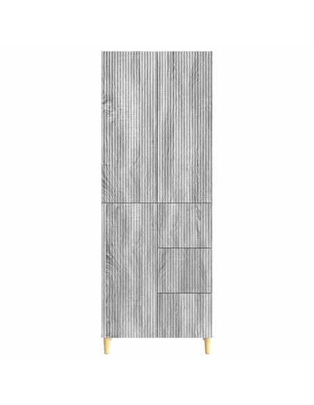 Set di armadi 2 pcs Sonoma grigio 66 x 34,5 x 90 cm