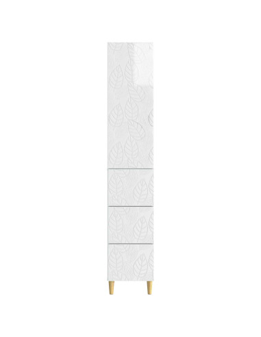 Set di armadi 2 pcs Bianco Lucido 33 x 34,5 x 90 cm