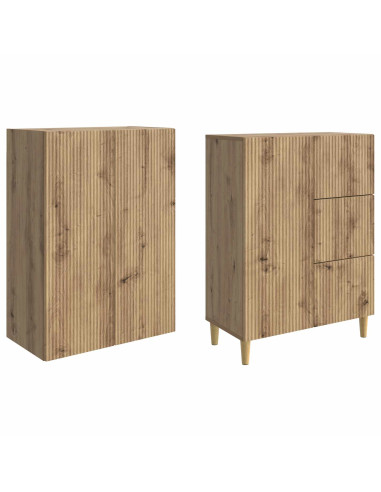 Set di armadi 2 pcs 66 x 34,5 x 90 cm Legno ingegnerizzato