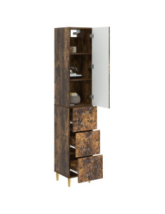 Set di armadi 2 pcs Rovere Fumo 33 x 34,5 x 90 cm 2