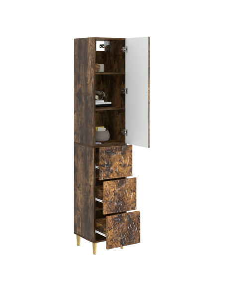 Set di armadi 2 pcs Rovere Fumo 33 x 34,5 x 90 cm