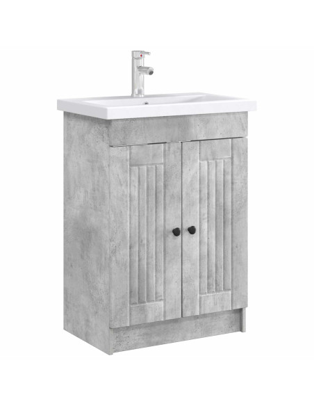 Mobiletto da bagno sotto il lavello Grigio Cemento