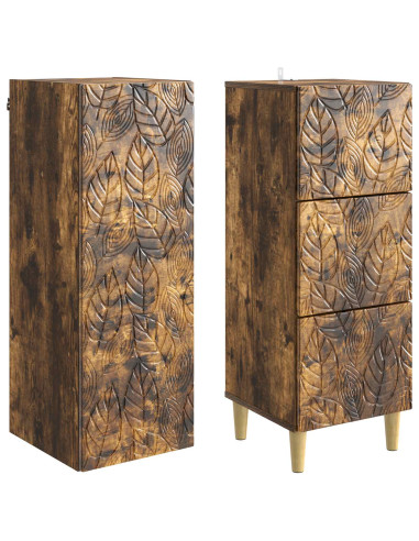 Set di armadi 2 pcs Rovere Fumo 33 x 34,5 x 90 cm