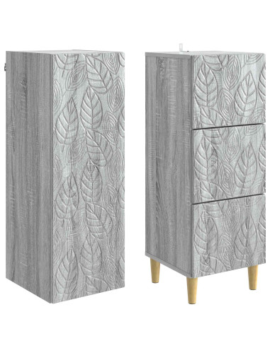Set di armadi 2 pcs Sonoma grigio 33 x 34,5 x 90 cm