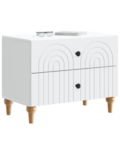 Armadio da Notte Bianco 62 x 34,5 x 48 cm Legno ingegnerizzato 2