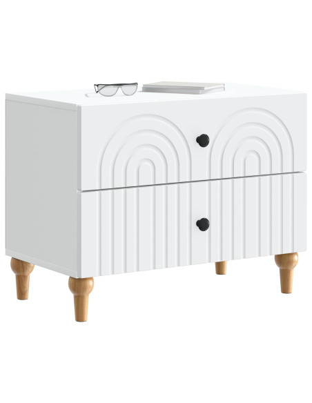 Armadio da Notte Bianco 62 x 34,5 x 48 cm Legno ingegnerizzato