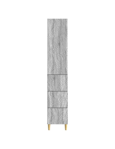 Set di armadi 2 pcs Sonoma grigio 33 x 34,5 x 90 cm