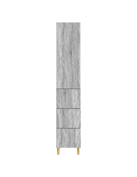 Set di armadi 2 pcs Sonoma grigio 33 x 34,5 x 90 cm