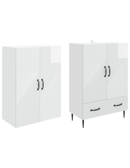 Set di armadi 2 pcs 66 x 34,5 x 95 cm Legno ingegnerizzato