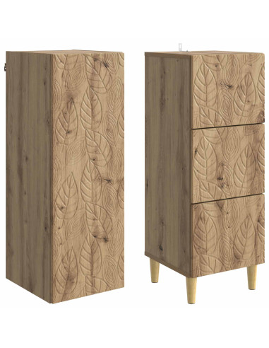 Set di armadi 2 pcs Rovere Artigianale 33 x 34,5 x 90 cm