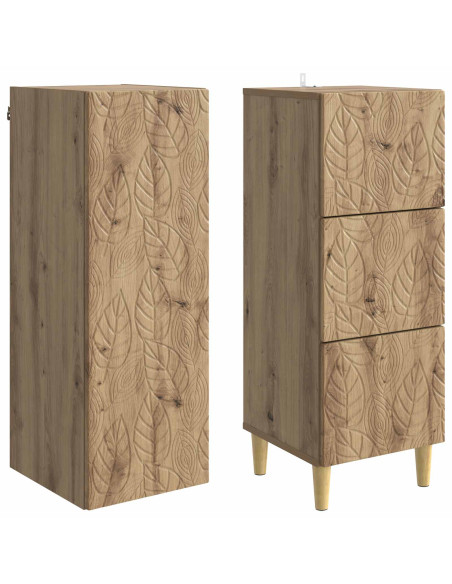 Set di armadi 2 pcs Rovere Artigianale 33 x 34,5 x 90 cm