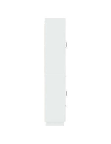 Set di armadi 2 pcs Bianco Lucido Legno ingegnerizzato