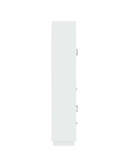 Set di armadi 2 pcs Bianco Lucido Legno ingegnerizzato