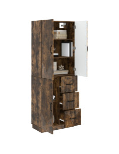 Set di armadi 2 pcs Rovere Fumo Legno ingegnerizzato 2