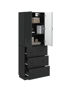 Set di armadi 2 pcs Nero 66 x 34,5 x 87 cm Legno ingegnerizzato 2