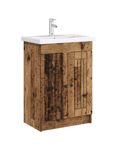 Mobiletto da bagno sotto il lavello Legno antico 2