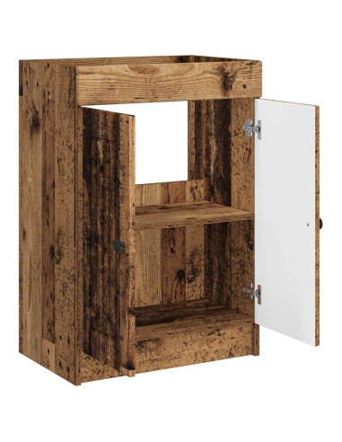 Mobiletto da bagno sotto il lavello Legno antico