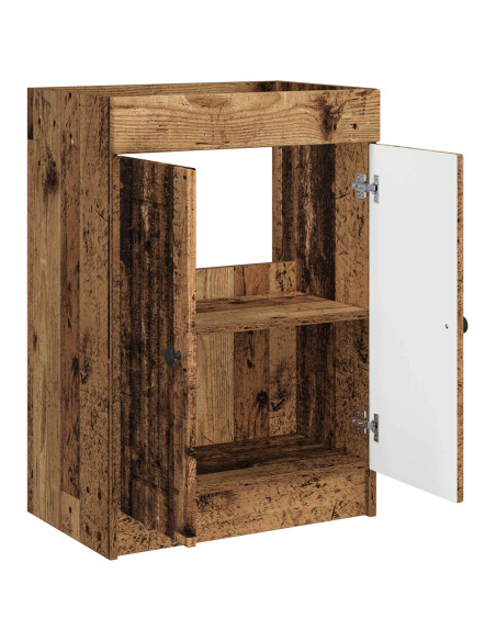Mobiletto da bagno sotto il lavello Legno antico