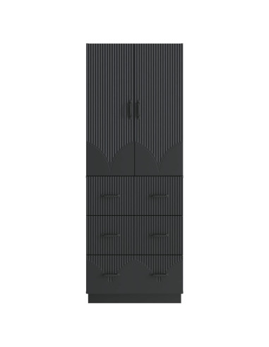 Set di armadi 2 pcs Nero 66 x 34,5 x 87 cm Legno ingegnerizzato