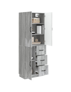 Set di armadi 2 pcs Sonoma grigio Legno ingegnerizzato 2