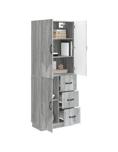 Set di armadi 2 pcs Sonoma grigio Legno ingegnerizzato