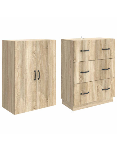 Set di armadi 2 pcs Rovere Sonoma 66 x 34,5 x 87 cm