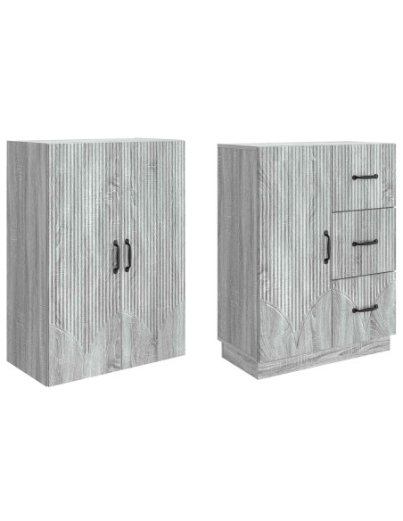 Set di armadi 2 pcs Sonoma grigio Legno ingegnerizzato