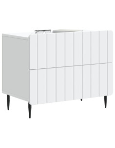Armadio da Notte con cassetto Bianco 62 x 34,5 x 49,5 cm 2