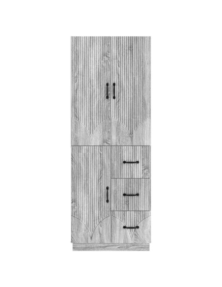 Set di armadi 2 pcs Sonoma grigio Legno ingegnerizzato