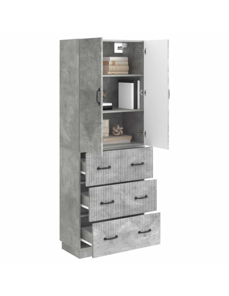 Set di armadi 2 pcs Grigio Cemento 66 x 34,5 x 87 cm