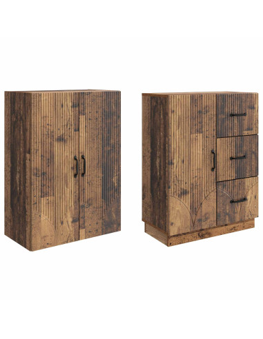 Set di armadi 2 pcs Legno antico Legno ingegnerizzato