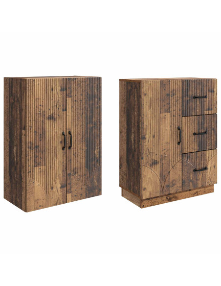 Set di armadi 2 pcs Legno antico Legno ingegnerizzato