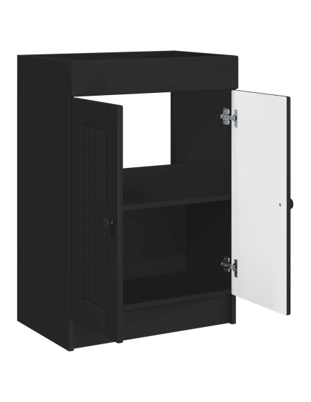 Mobiletto da bagno sotto il lavello Nero 78,5 x 37,5 x 81 cm