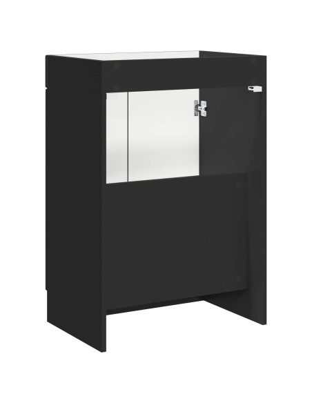 Mobiletto da bagno sotto il lavello Nero 78,5 x 37,5 x 81 cm