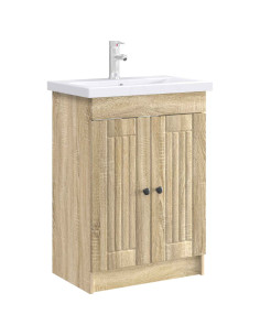 Mobiletto da bagno sotto il lavello Rovere Sonoma 2