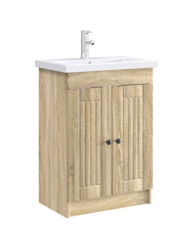 Mobiletto da bagno sotto il lavello Rovere Sonoma