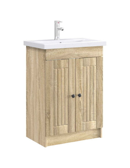 Mobiletto da bagno sotto il lavello Rovere Sonoma