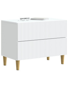 Armadio da Notte Bianco 62 x 34,5 x 48 cm Legno ingegnerizzato 2