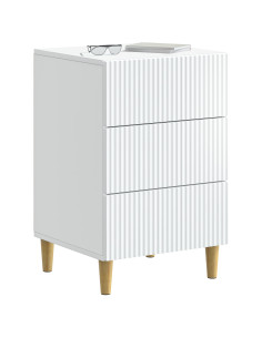 Armadio da Notte Bianco 43 x 41 x 66,5 cm Legno ingegnerizzato 2