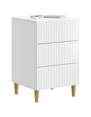 Armadio da Notte Bianco 43 x 41 x 66,5 cm Legno ingegnerizzato