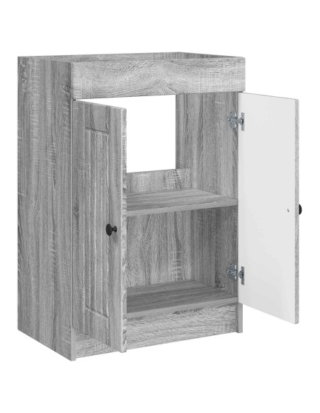 Mobiletto da bagno sotto il lavello Sonoma grigio