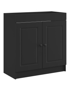 Mobiletto da bagno sotto il lavello Nero 78,5 x 37,5 x 81 cm